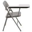Pemberly Row Premium Steel Folding Chair with Right Hand Tablet Arm