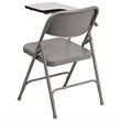 Pemberly Row Premium Steel Folding Chair with Right Hand Tablet Arm