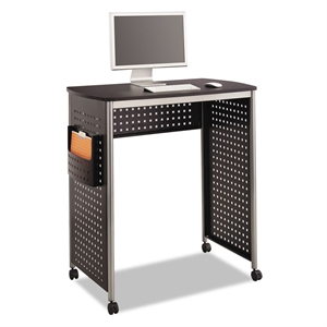 Pemberly Row Standing Desk Workstation in Black