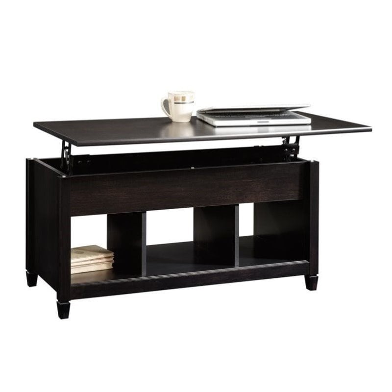 Pemberly Row Lift Top Coffee Table In Estate Black PR