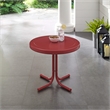 Pemberly Row Modern Sturdy Steel Metal Patio End Table in Coral Red