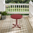 Pemberly Row Modern Sturdy Steel Metal Patio End Table in Coral Red
