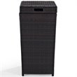 Pemberly Row Outdoor Wicker Trash Bin
