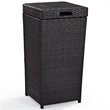 Pemberly Row Outdoor Wicker Trash Bin