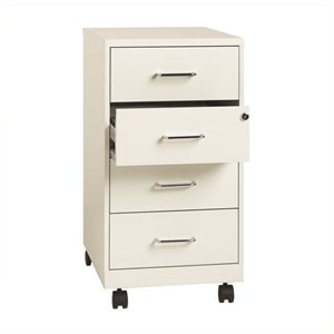 pemberly row 4 drawer steel file cabinet in pearl white