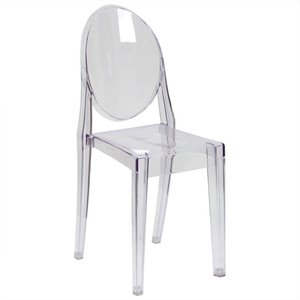pemberly row dining chair in transparent crystal