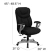 Pemberly Row Contemporary Fabric Tall Office Chair with Arms in Black