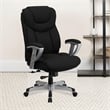 Pemberly Row Contemporary Fabric Tall Office Chair with Arms in Black