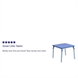 Pemberly Row Metal/Steel and Vinyl Kids Folding Table in Blue