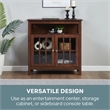 Pemberly Row Traditional Wood High Boy TV Stand for TVs up to 36
