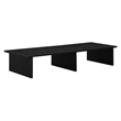 Pemberly Row Contemporary Large Monitor Riser in Black Wood Finish