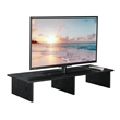Pemberly Row Contemporary Large Monitor Riser in Black Wood Finish