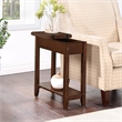 Pemberly Row Contemporary Wood Flip Top End Table in Espresso