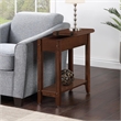 Pemberly Row Contemporary Wood Flip Top End Table in Espresso