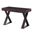 Pemberly Row Trendy Desk with Drawer in Espresso