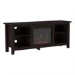 Pemberly Row Modern Wood TV Stand with Fireplace for TVs up to 58