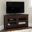 Pemberly Row Transitional Wood Corner TV Stand for TVs up to 44