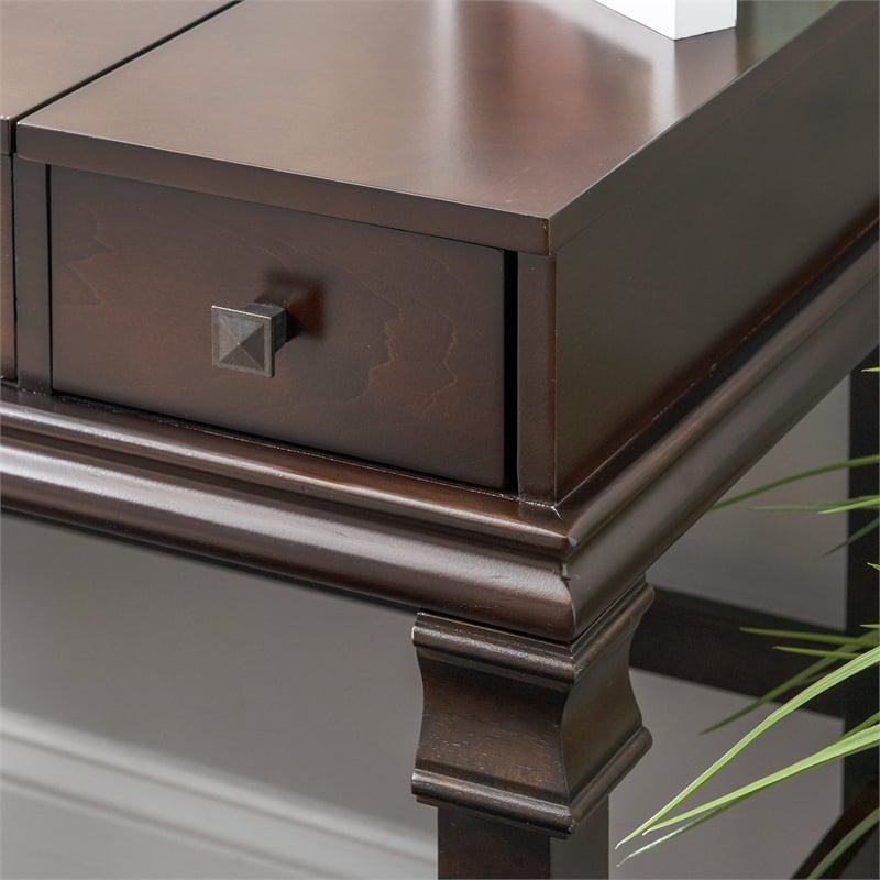 Pemberley Row Walnut Vanity Set Rectangular Flip Top 36