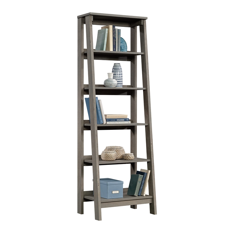 Pemberly Row 5 Shelf Bookcase in Jamocha Wood