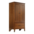 Pemberly Row 2 Doors Wood Armoire with Drawer in Washington Cherry
