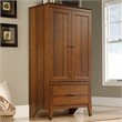 Pemberly Row 2 Doors Wood Armoire with Drawer in Washington Cherry