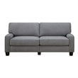 Pemberly Row Contemporary Fabric Upholstered Sofa in Glacial Gray