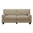Pemberly Row Contemporary Fabric Upholstered Sofa in Silica Sand Beige