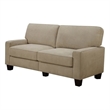 Pemberly Row Contemporary Fabric Upholstered Sofa in Silica Sand Beige