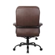 Pemberly Row Faux Leather Seat Height Adjustment Office Chair in Bomber Brown