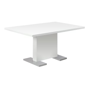 Pemberly Row Dining Table in Glossy White