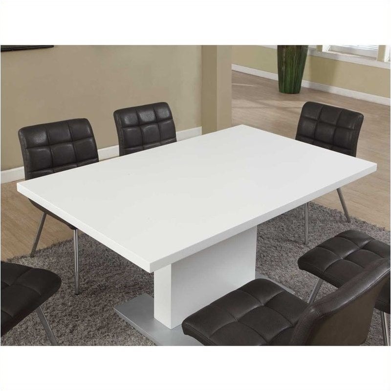 Pemberly Row Dining Table in Glossy White Cymax Business