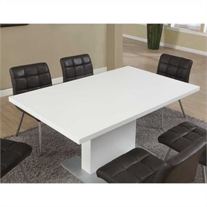pemberly row dining table in glossy white