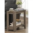 Pemberly Row 2-Tier Modern Wood End Table in Dark Taupe Brown