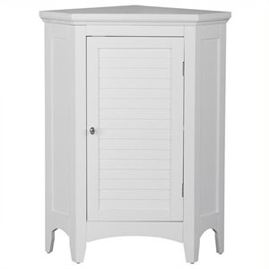 pemberly row 1-door corner floor cabinet in white