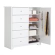 Pemberly Row 5 Drawer Chest in Pure White