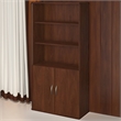 Pemberly Row 36W Bookcase with Doors in Hansen Cherry