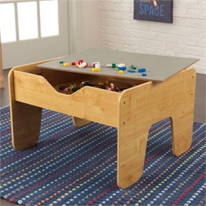 Pemberly Row Activity Play Table in Gray and Natural Finish