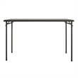 Pemberly Row Vinyl and Steel Folding Table in Black Finish
