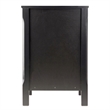 Pemberly Row Transitional Wood Accent Table with 3-Drawer in Black