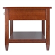 Pemberly Row Transitional Solid Wood Coffee Table with Tapered Leg in Walnut