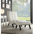Pemberly Row Faux leather Lounge Chair and Ottoman Set in White