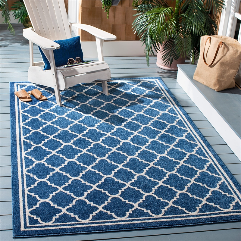 Pemberly Row Navy Indoor Outdoor Rug - 4' x 6'