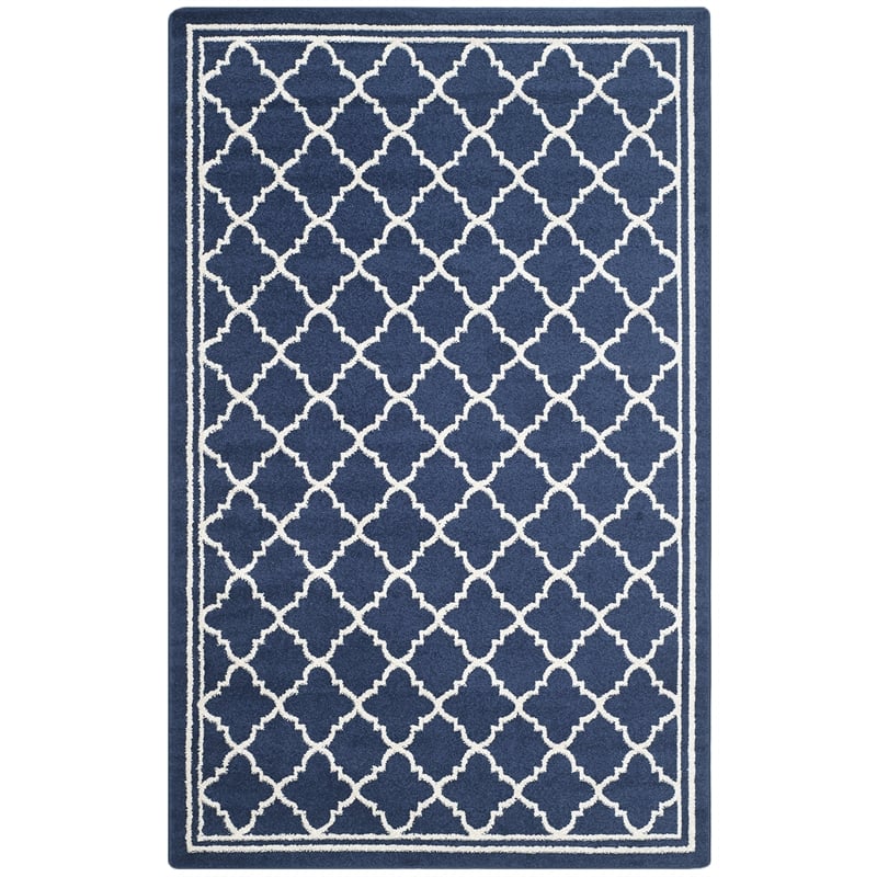 Pemberly Row Navy Indoor Outdoor Rug - 4' x 6'