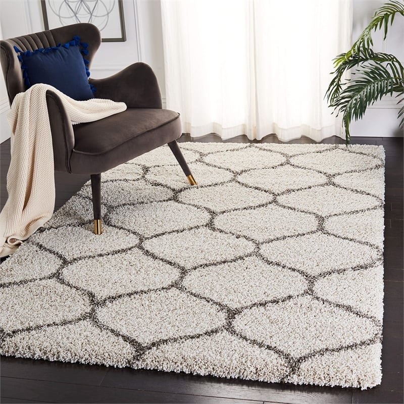 Pemberly Row Ivory Shag Rug - 8' x 10'