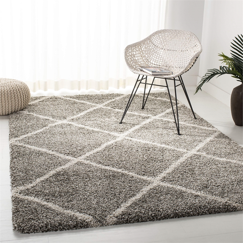 Pemberly Row Grey Shag Rug - 8' x 10'