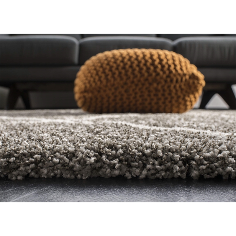 Pemberly Row Grey Shag Rug - 8' x 10'