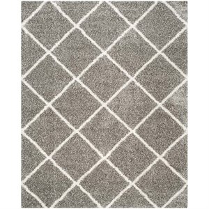 pemberly row grey shag rug - 8' x 10'