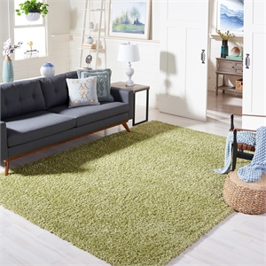 Pemberly Row Green Shag Rug - 8' x 10'