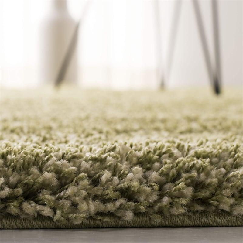 Pemberly Row Green Shag Rug - 8' x 10'