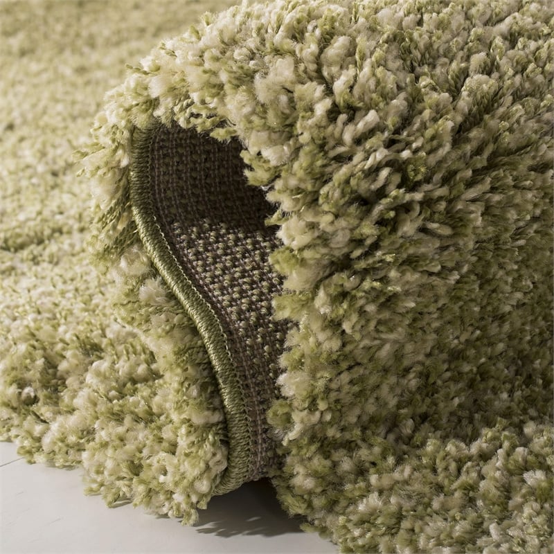 Pemberly Row Green Shag Rug - 8' x 10'